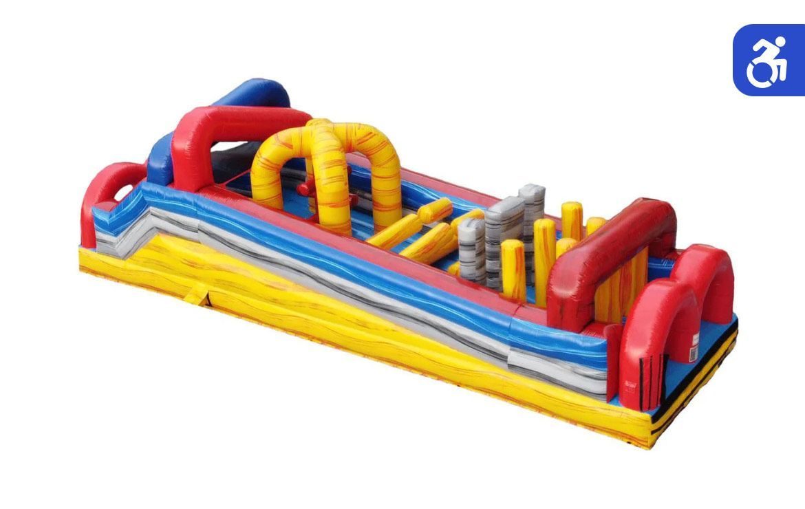 35' Inclined Obstacle Course inflatable rental in Topeka, Kansas