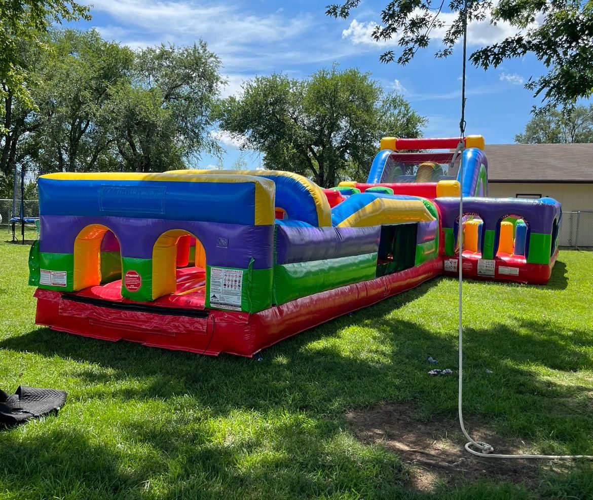 59' Super Radical Obstacle Course inflatable rental in Topeka, Kansas