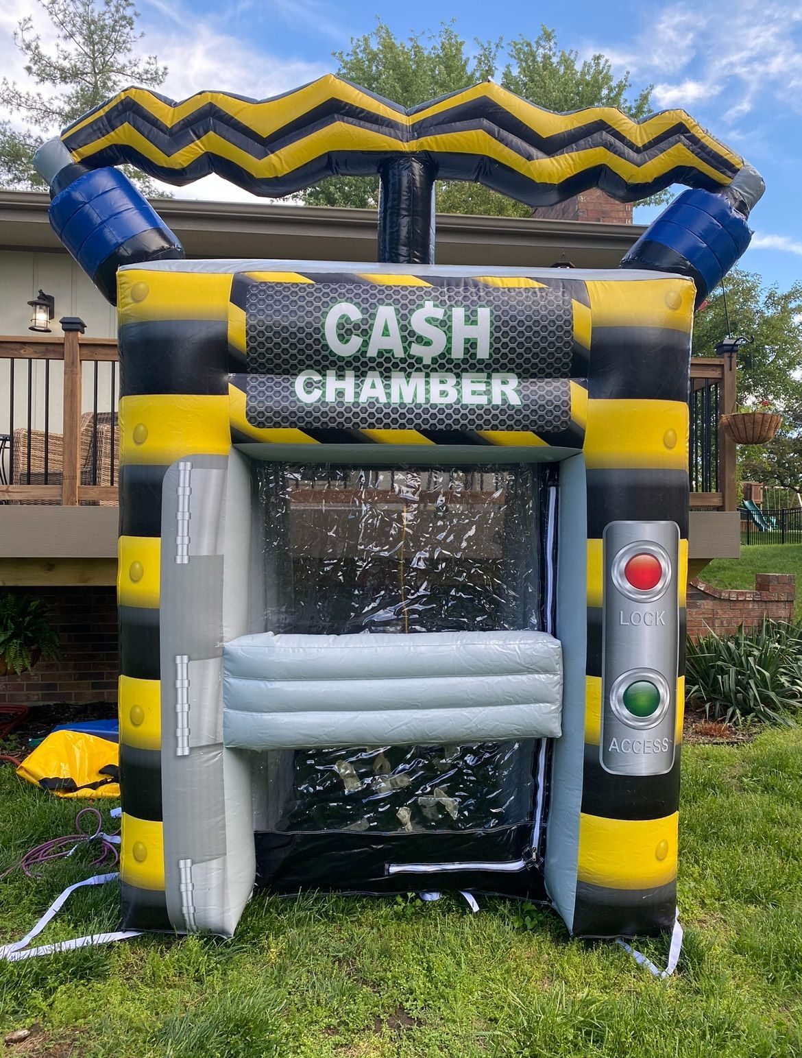 High Voltage Cash Chamber inflatable rental in Topeka, Kansas
